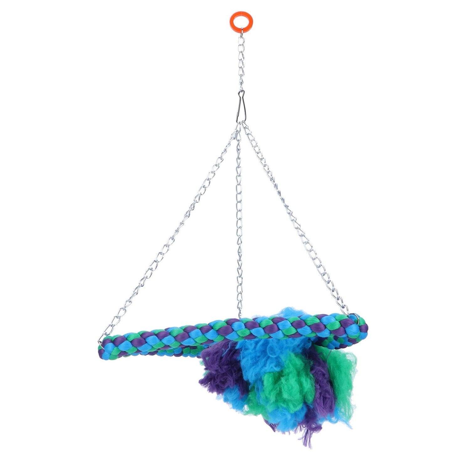 Bird Parrots Swing Ladder Stand Cotton Rope Birdcage Hanging Chewing Biting Toys