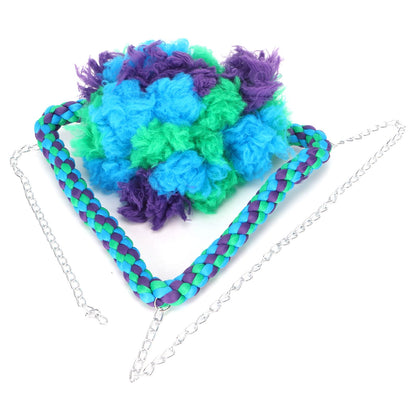 Bird Parrots Swing Ladder Stand Cotton Rope Birdcage Hanging Chewing Biting Toys