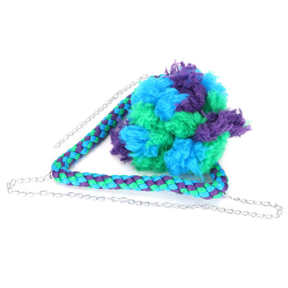 Bird Parrots Swing Ladder Stand Cotton Rope Birdcage Hanging Chewing Biting Toys