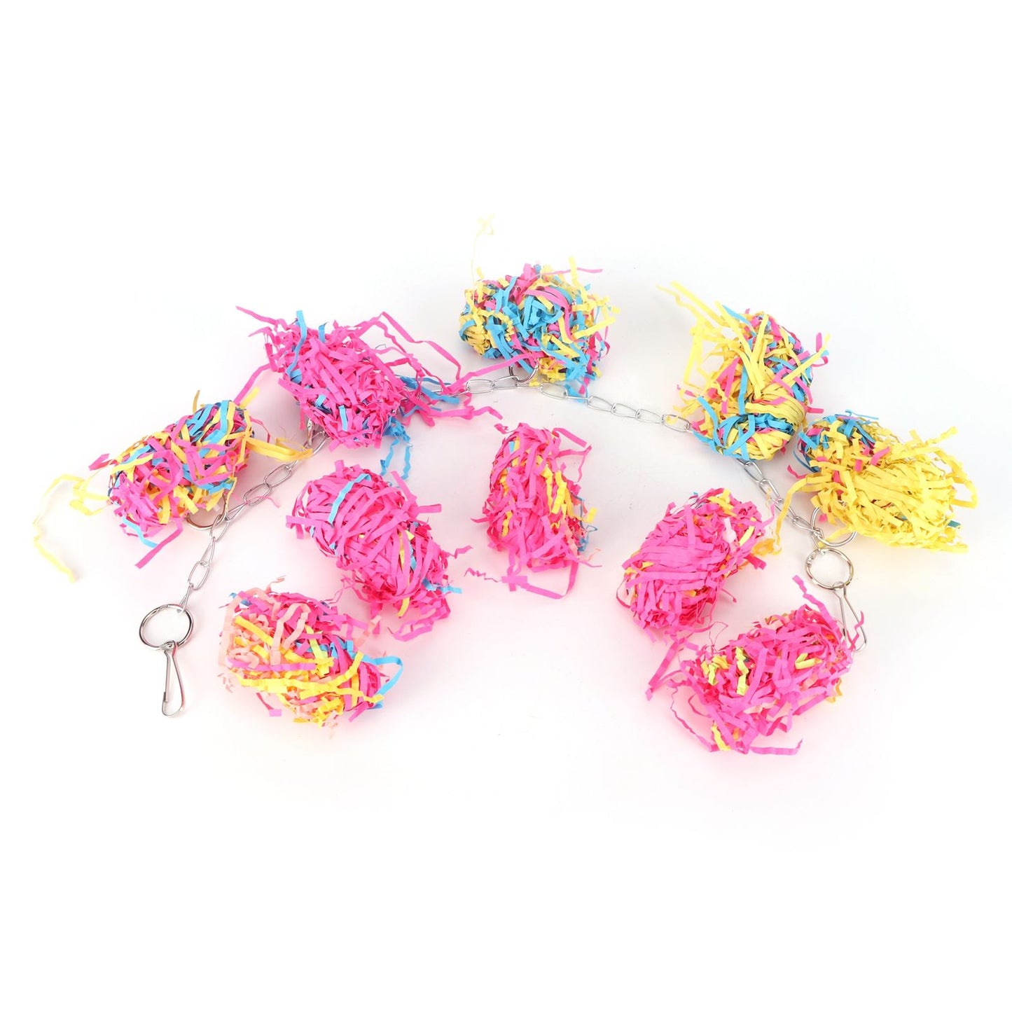 Sand Paper String Colorful Bird Toy Hanging Pet Cage Decor Biting Chewing Toy Bird Supplies