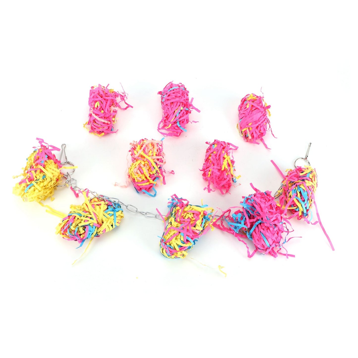 Sand Paper String Colorful Bird Toy Hanging Pet Cage Decor Biting Chewing Toy Bird Supplies
