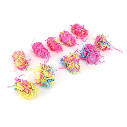 Sand Paper String Colorful Bird Toy Hanging Pet Cage Decor Biting Chewing Toy Bird Supplies