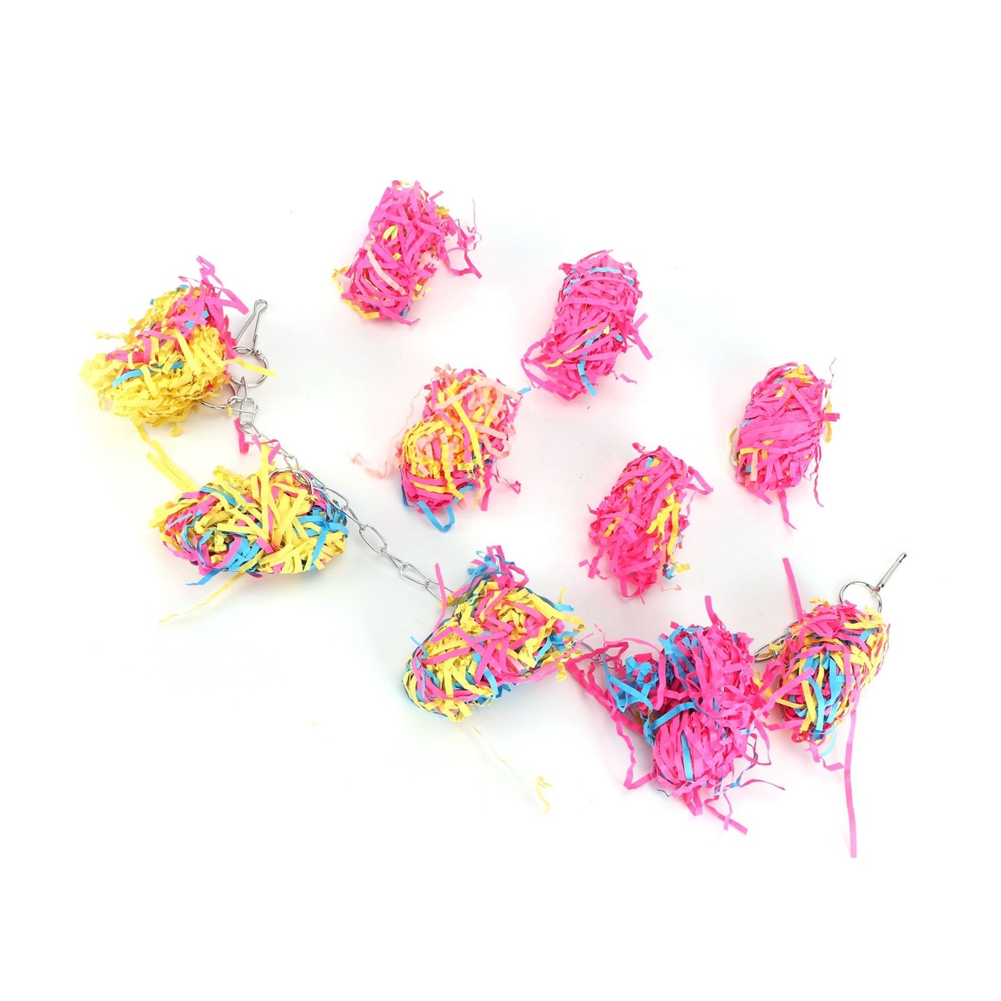 Sand Paper String Colorful Bird Toy Hanging Pet Cage Decor Biting Chewing Toy Bird Supplies