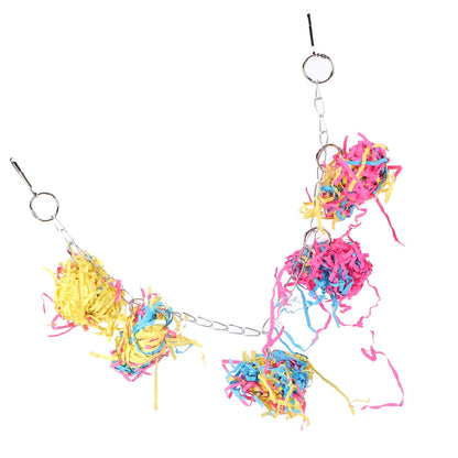 Sand Paper String Colorful Bird Toy Hanging Pet Cage Decor Biting Chewing Toy Bird Supplies