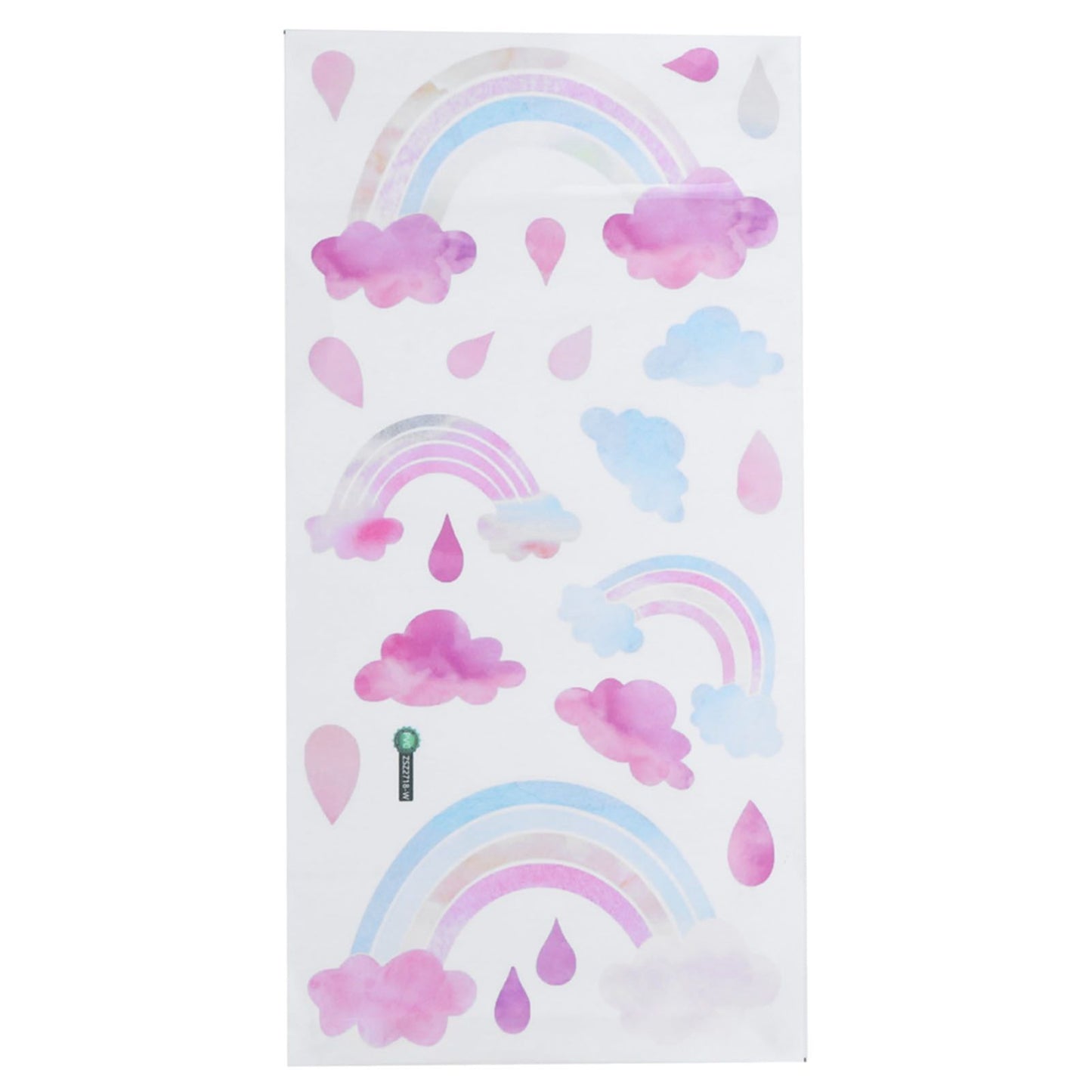 Self Adhesive Wall Sticker Cute Clouds Raindrop Pattern Decal Children's Room Bedroom Decor