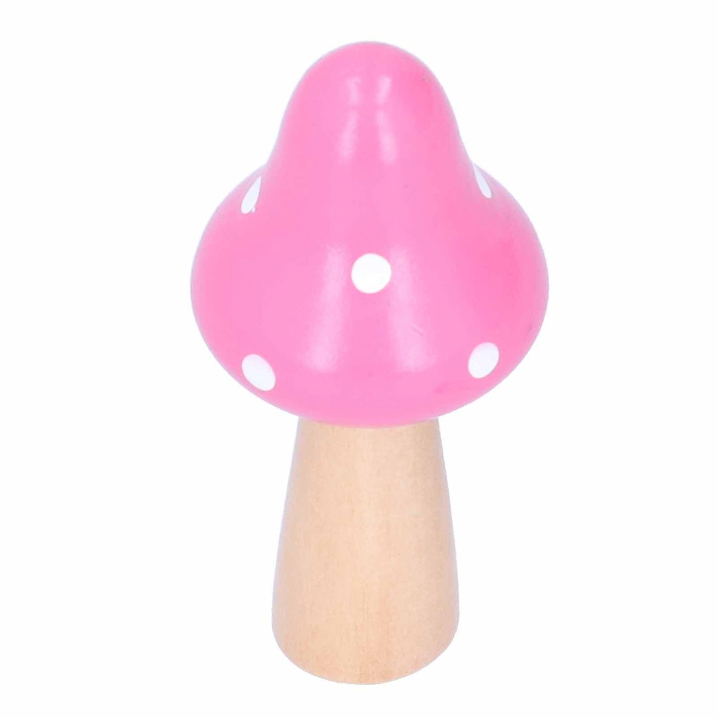 3Pcs/Set Mushroom Crafts Innovative Cute Wooden Ornaments Home Office Desktop DecorationPink