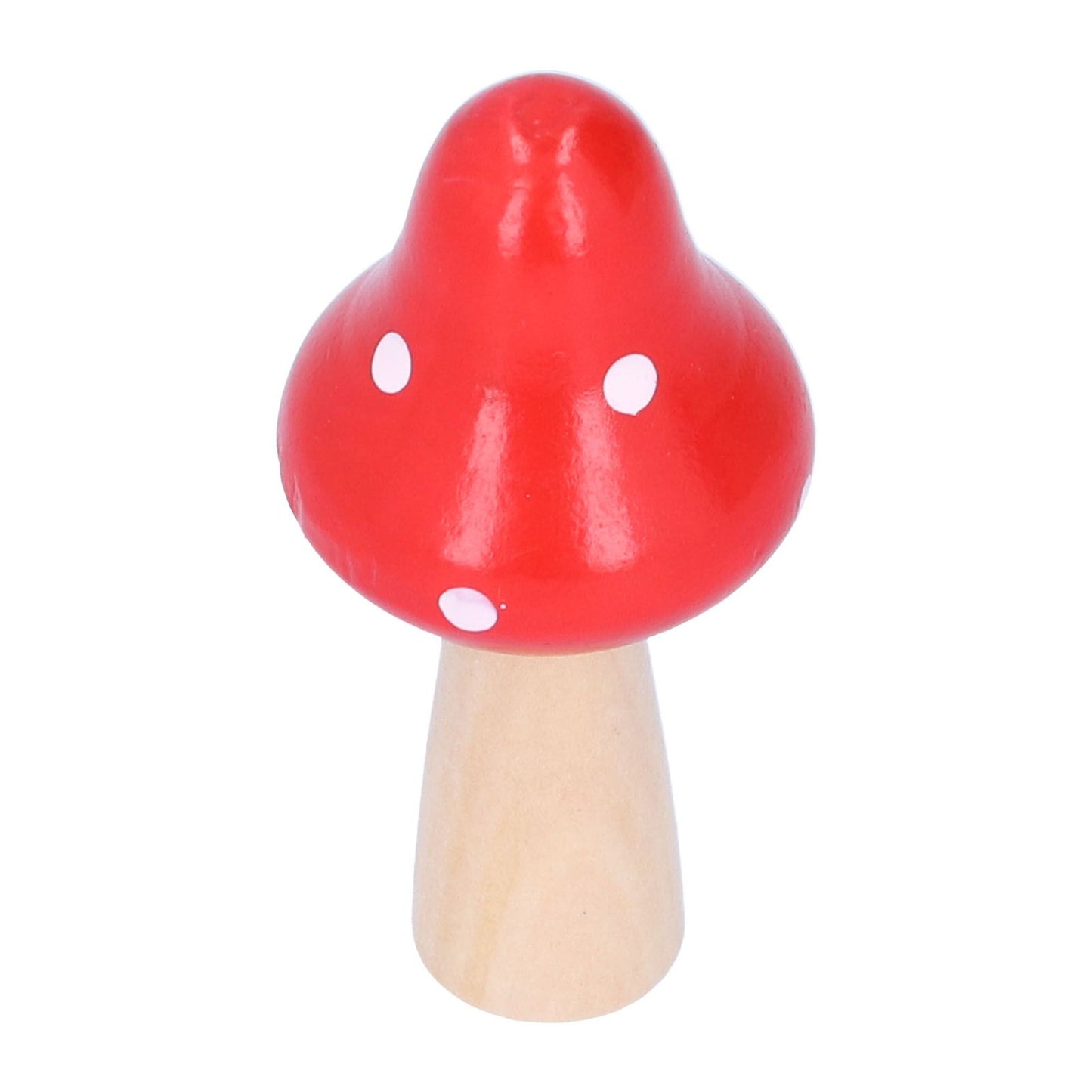 3Pcs/Set Mushroom Crafts Innovative Cute Wooden Ornaments Home Office Desktop DecorationRed