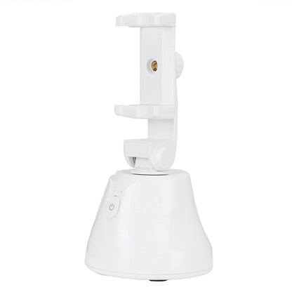 360 Degree Rotating Ballhead Smart Face Object Tracking Phone Camera Bracket Holder for Live StreamingWhite