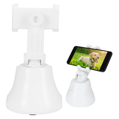 360 Degree Rotating Ballhead Smart Face Object Tracking Phone Camera Bracket Holder for Live StreamingWhite