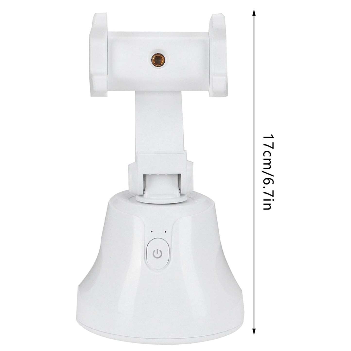 360 Degree Rotating Ballhead Smart Face Object Tracking Phone Camera Bracket Holder for Live StreamingWhite