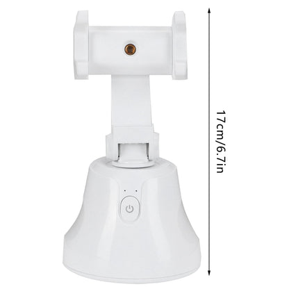 360 Degree Rotating Ballhead Smart Face Object Tracking Phone Camera Bracket Holder for Live StreamingWhite