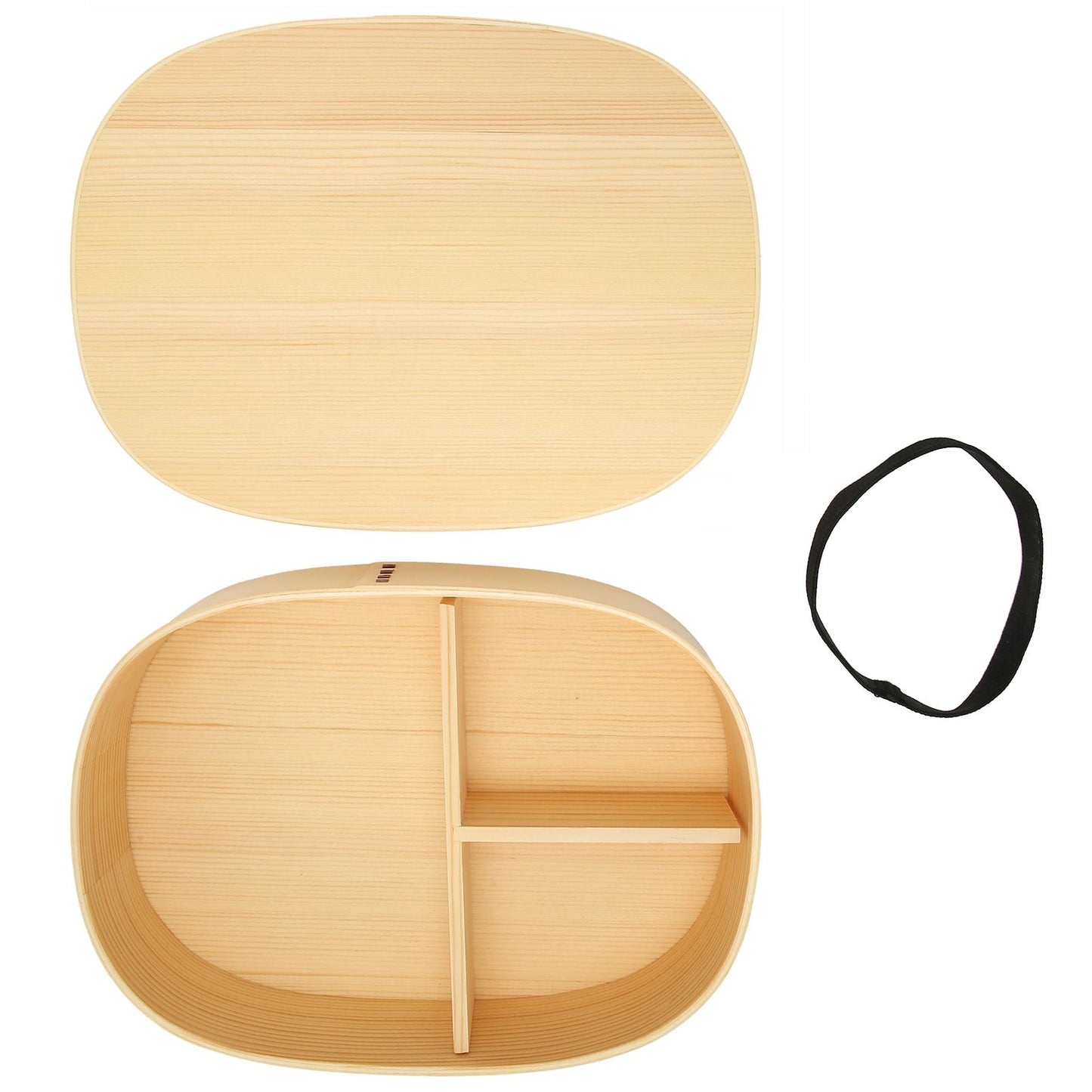 Lunch Box Portable Japanese Style Single Layer Wooden Food Sushi Container Tablewares