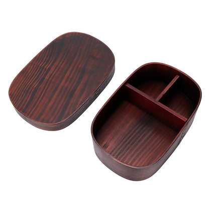 Wooden Lunch Box Portable Food Container Tablewares for Home Office Picnic CampingPainted