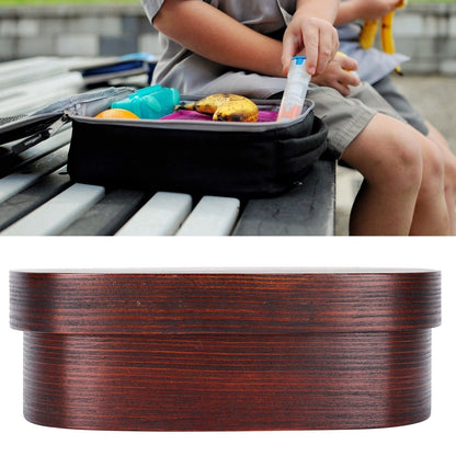 Wooden Lunch Box Portable Food Container Tablewares for Home Office Picnic CampingPainted