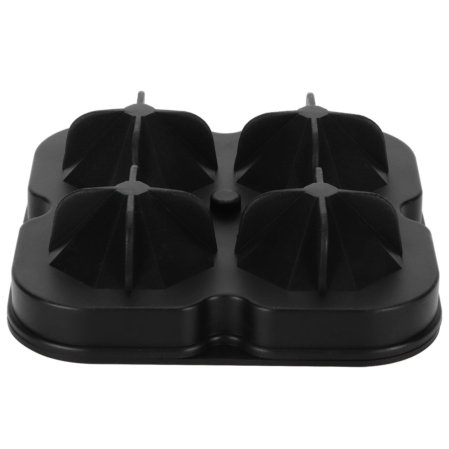 4Grid Ice Mold Reusable DiamondShape Ice Cubes Maker Tray Home Kitchen Supplies(Black )