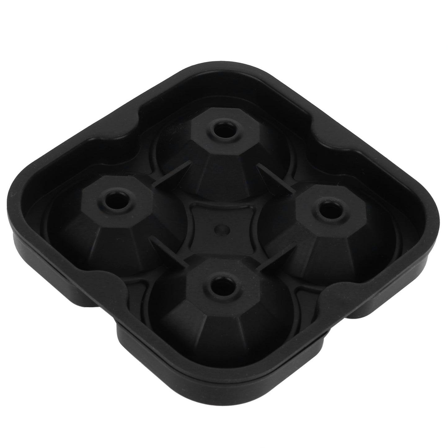 4Grid Ice Mold Reusable DiamondShape Ice Cubes Maker Tray Home Kitchen Supplies(Black )