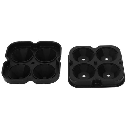 4Grid Ice Mold Reusable DiamondShape Ice Cubes Maker Tray Home Kitchen Supplies(Black )