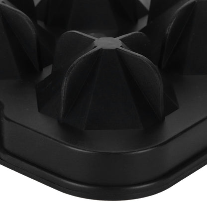 4Grid Ice Mold Reusable DiamondShape Ice Cubes Maker Tray Home Kitchen Supplies(Black )