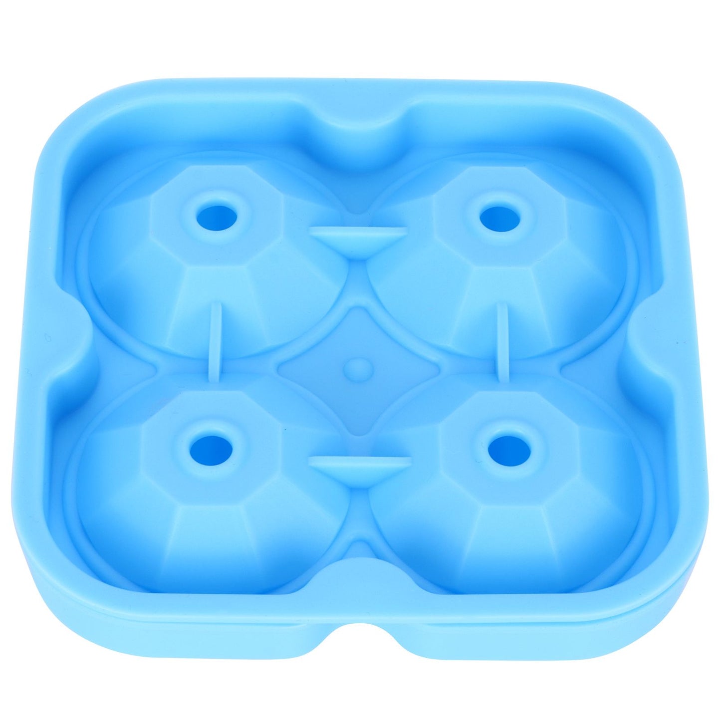 4Grid Ice Mold Reusable DiamondShape Ice Cubes Maker Tray Home Kitchen Supplies(Blue )