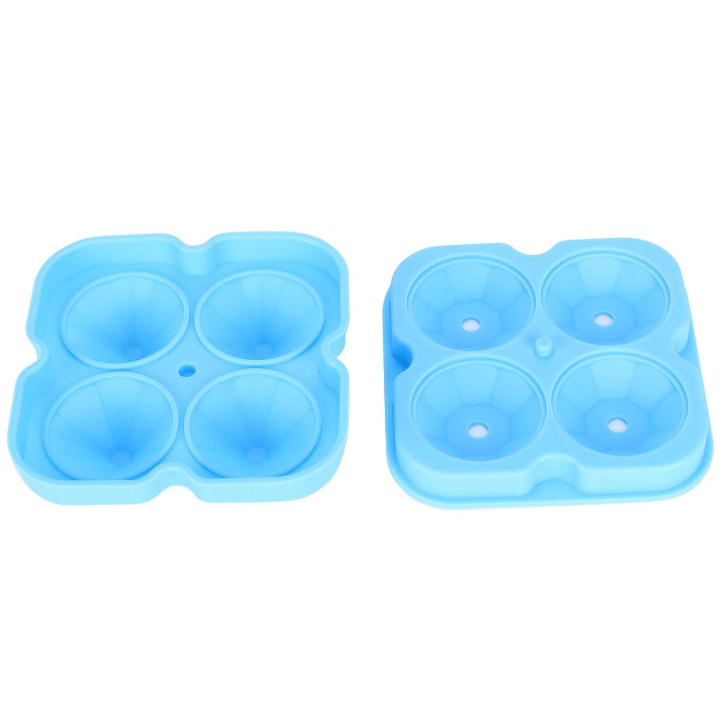 4Grid Ice Mold Reusable DiamondShape Ice Cubes Maker Tray Home Kitchen Supplies(Blue )