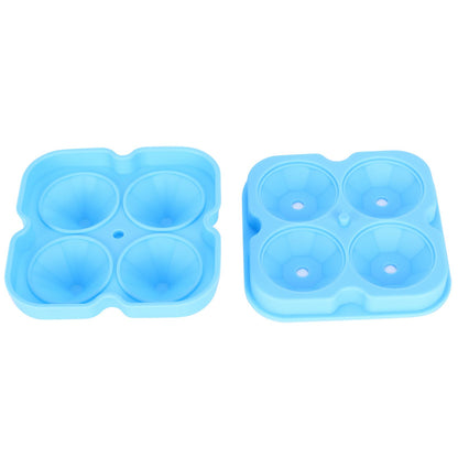 4Grid Ice Mold Reusable DiamondShape Ice Cubes Maker Tray Home Kitchen Supplies(Blue )