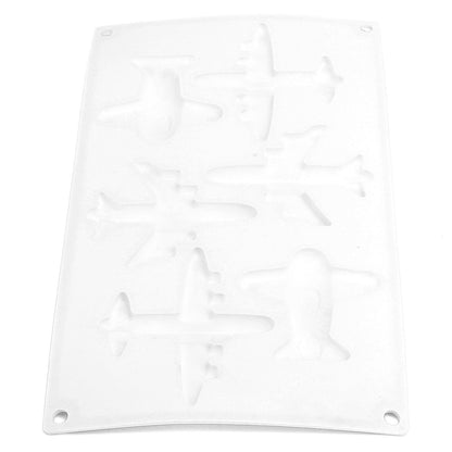 6 Grid Airplane Shape Mold Silicone Baking Chocolate Cake Decoration Mold for Kitchen Home