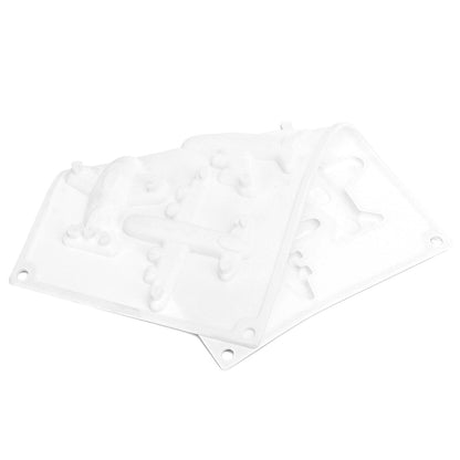 6 Grid Airplane Shape Mold Silicone Baking Chocolate Cake Decoration Mold for Kitchen Home