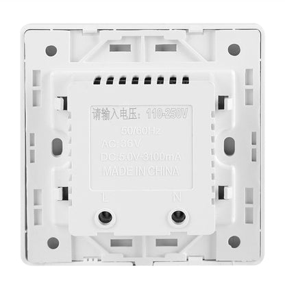 4 USB Ports DC 5V Home Office Electric Wall Mounted Power Socket Charger Outlet(110~250V)