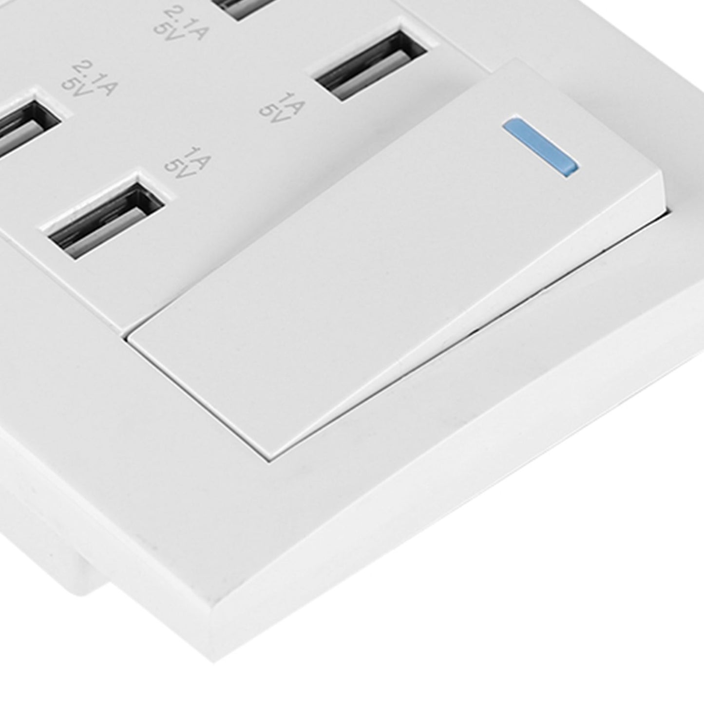 4 Ports Switch Control 5V 2.1A/1A 4100mA USB Wall Mounted Power Socket Charger Outlet(220~250V)