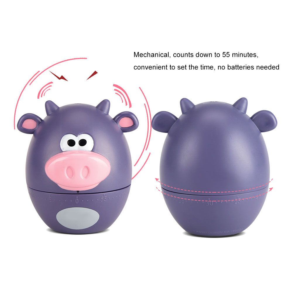 Cute Cartoon Kitchen Timer Mechanical 55 Minutes Cooking Supplies