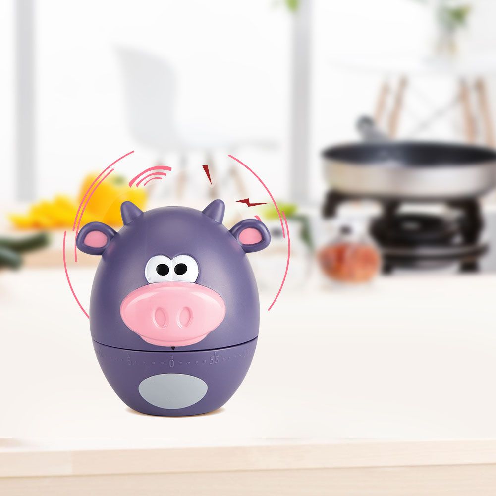 Cute Cartoon Kitchen Timer Mechanical 55 Minutes Cooking Supplies