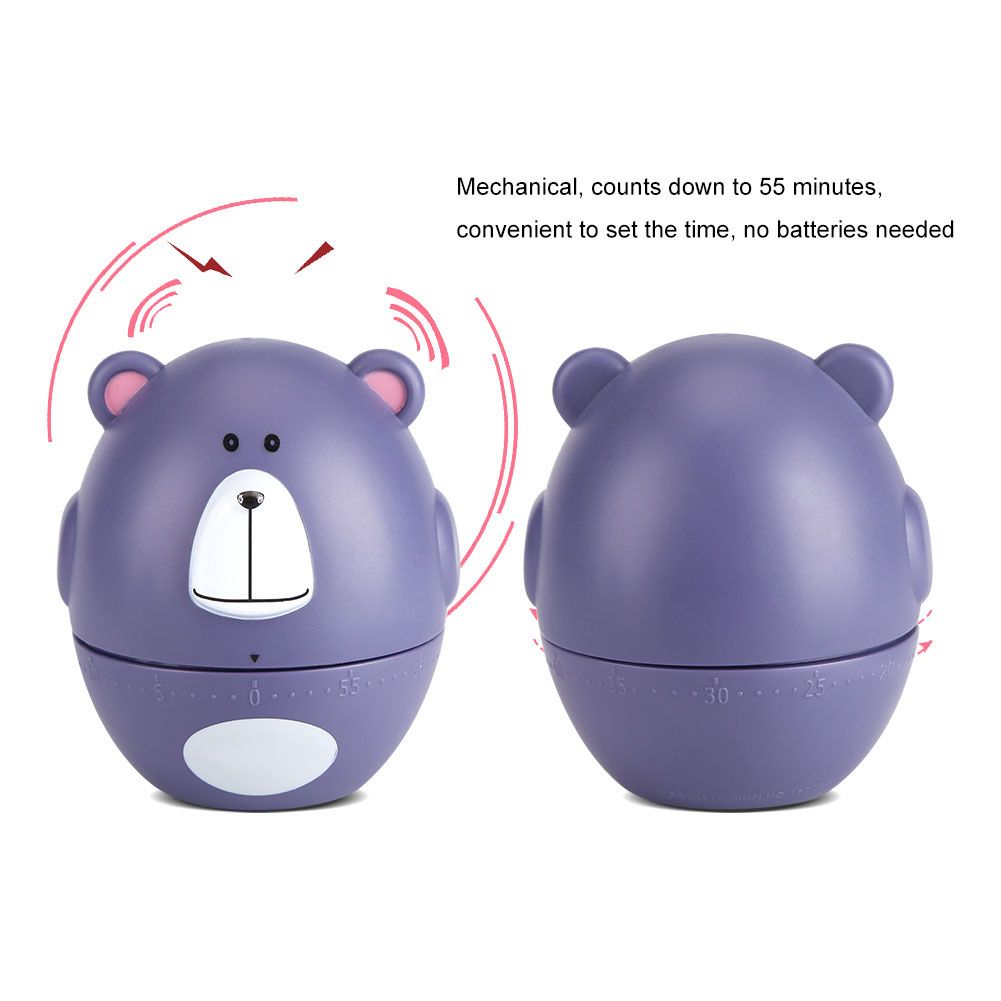 Cute Cartoon Kitchen Timer Mechanical 55 Minutes Cooking Supplies