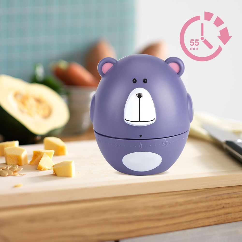 Cute Cartoon Kitchen Timer Mechanical 55 Minutes Cooking Supplies