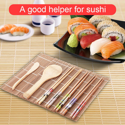 13Pcs/set Bamboo Sushi Making Kit Family Office Party Homemade Sushi Gadget For Food Lovers