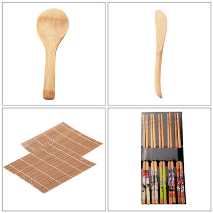 13Pcs/set Bamboo Sushi Making Kit Family Office Party Homemade Sushi Gadget For Food Lovers