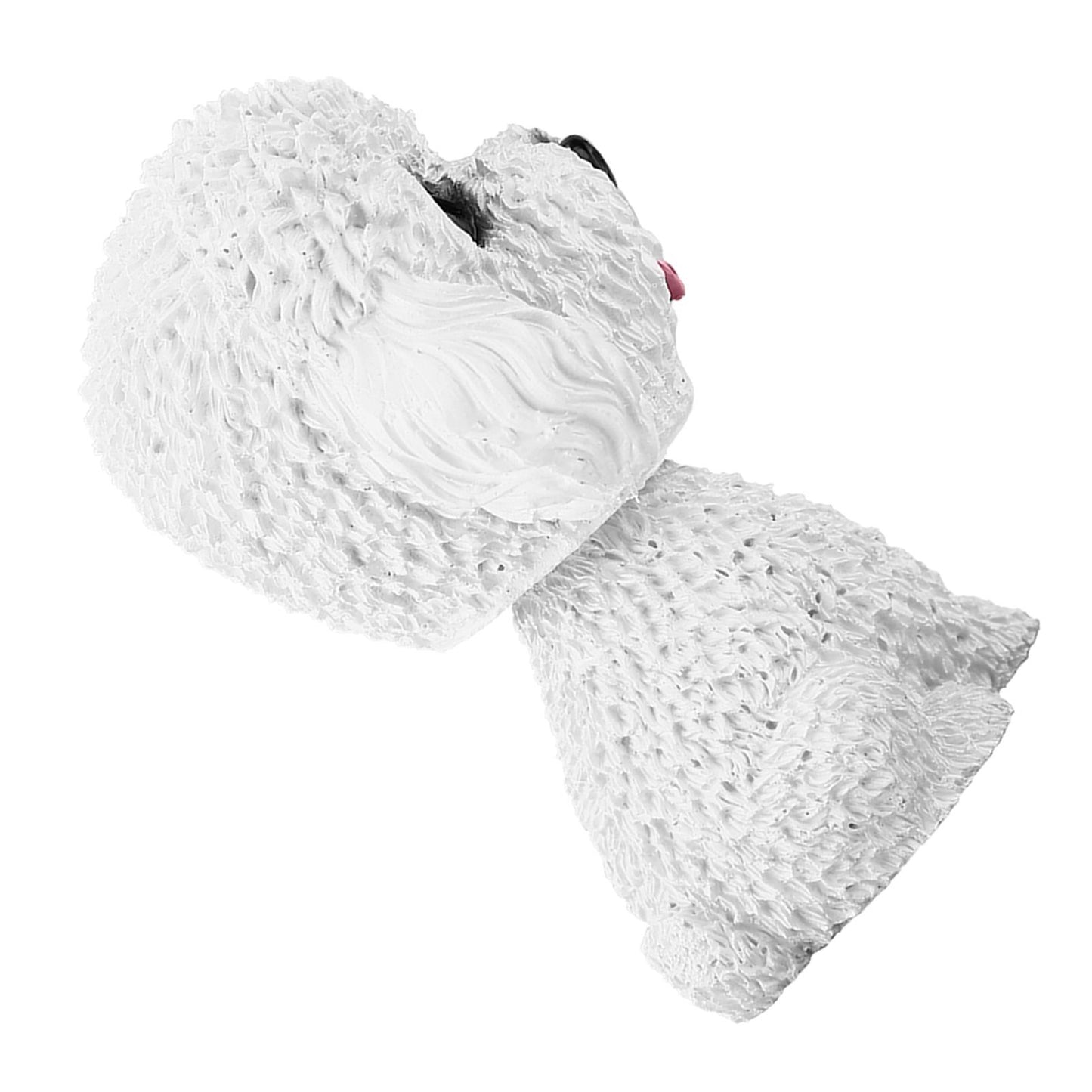 Simulation Shaking Head Dog Decor Bobble head Toy Car Interior Dashboard Ornament (White)