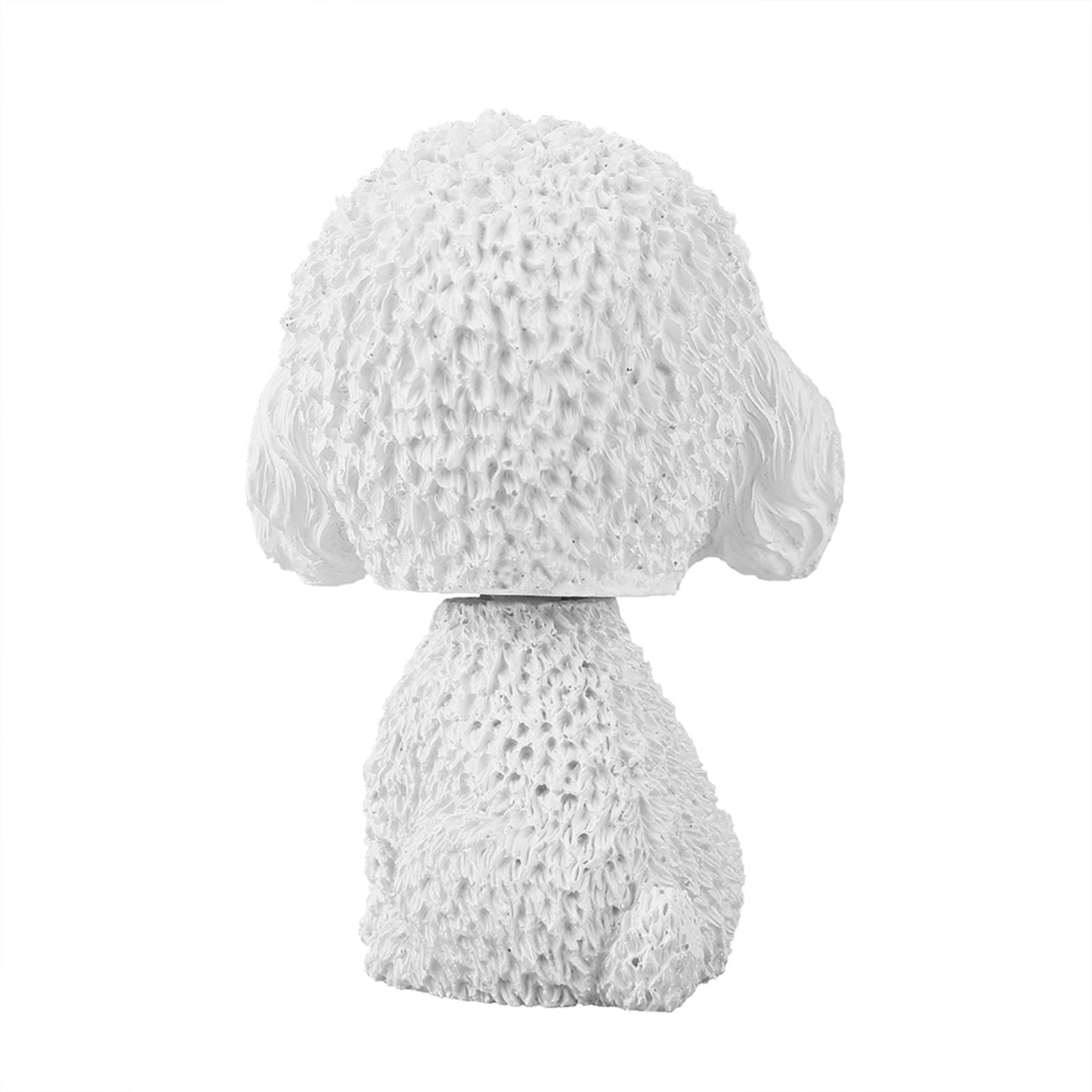 Simulation Shaking Head Dog Decor Bobble head Toy Car Interior Dashboard Ornament (White)