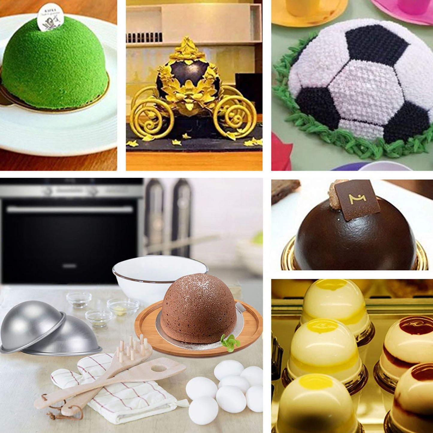 10cm Semicircle Mold Aluminum Hemisphere Chiffon Cake Pan Bikini Cake Dessert Pudding Baking Mo