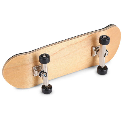 1Pc Maple Wooden Alloy Fingerboard Finger Skateboards With Box Reduce Pressure Gifts Black