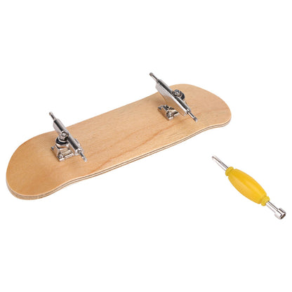 1Pc Maple Wooden Alloy Fingerboard Finger Skateboards With Box Reduce Pressure Gifts Black
