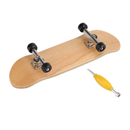1Pc Maple Wooden Alloy Fingerboard Finger Skateboards With Box Reduce Pressure Gifts Black