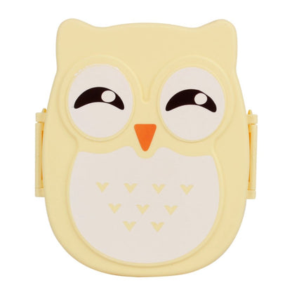Plastic Portable Cartoon Owl Lunch Box Food Safe Microwave Storage Container