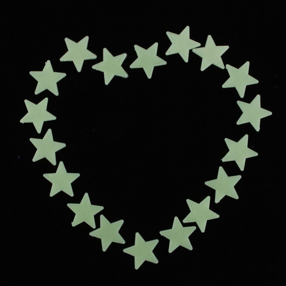 100pcs 3D Wall Glow In The Dark Star Stickers Decal In Baby Kid Nursery Bedroom