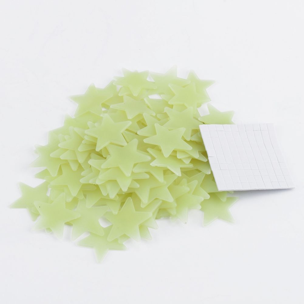 100pcs 3D Wall Glow In The Dark Star Stickers Decal In Baby Kid Nursery Bedroom