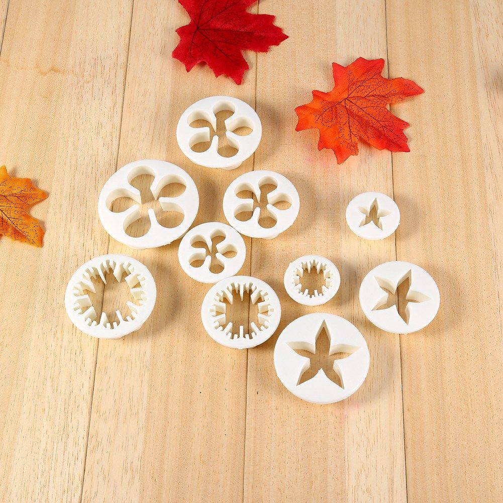 46 PCS Flower Fondant Cake Sugarcraft Decorating Kit Cutters Tools Mold Sets