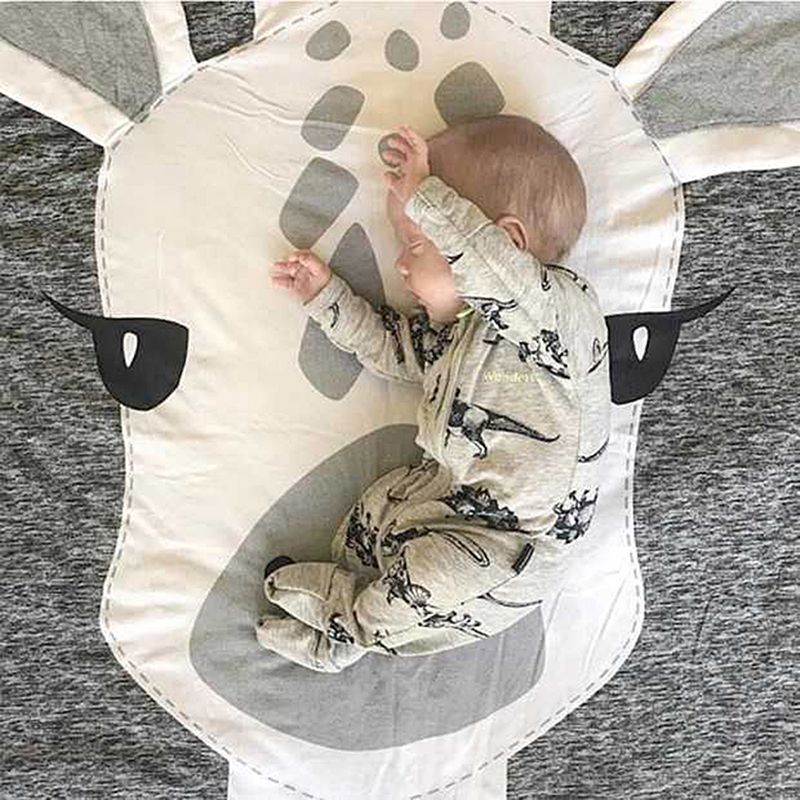 Play Mat Cute Cartoon Animals Cotton Crawling Mat for Baby Children