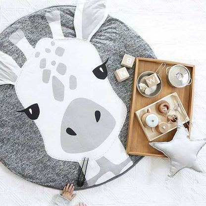 Play Mat Cute Cartoon Animals Cotton Crawling Mat for Baby Children