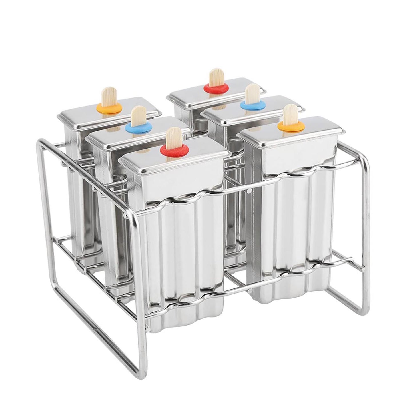 Stainless Steel Molds Ice Cream Industrial Home Kitchen DIY Ice Pop Mould Maker Tool(1#)