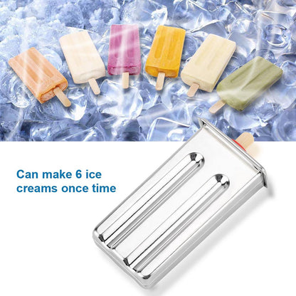 Stainless Steel Molds Ice Cream Industrial Home Kitchen DIY Ice Pop Mould Maker Tool(1#)