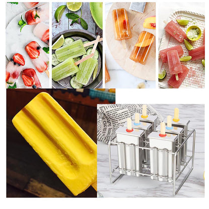 Stainless Steel Molds Ice Cream Industrial Home Kitchen DIY Ice Pop Mould Maker Tool(1#)